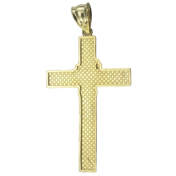 14 Karat Yellow and White Gold Cross and Rosary Bead Pendant #16753 - Picture 4 of 7